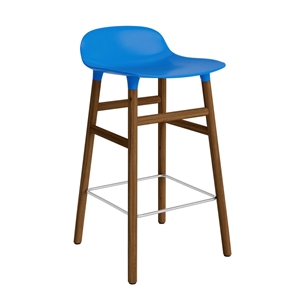 Normann Copenhagen - Form Barstool 65 cm - Blå/Valnød